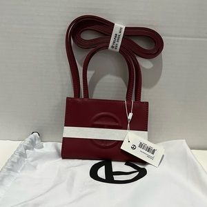 Small Telfar Shopping Bag in Oxblood
